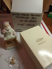 MINT NOS Santa's Special Delivery LENOX Vintage Treasure Box W/Pendant picture