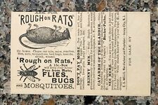 ADVERTISING RAT POISON TRADE CARD ROUGH ON RATS JERSEY CITY NEW JERSEY picture
