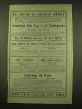 1902 John Lane the Bodley Head Ad - The Book for Prince Henry picture