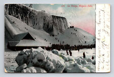 1909 Ice Bridge & People Tourists Niagara Falls NY Postcard picture