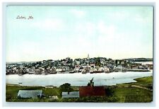 c1910 Aerial View Of Lubec Washington County Maine ME Antique Postcard  picture