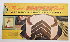Vintage Baker's Chocolate Advertising Cookbooklet Sampler Book 1936 picture