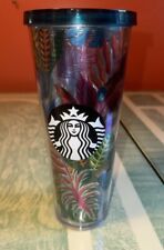 Starbucks 2017 Metallic Tropical Leaves Aloha Jungle Tumbler Venti 24oz-No Straw picture