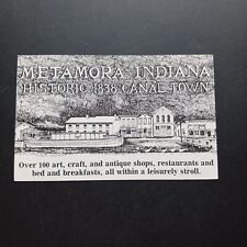 Metamora Indiana 1838 Canal Town Pen & Ink Vintage Postcard picture