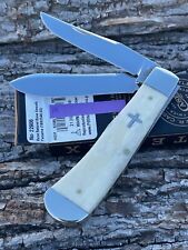 CASE XX *b SFO 2022 SMOOTH NATURAL CROSS SHIELD PANAMA TRAPPER KNIFE KNIVES picture