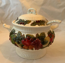 Vintage JC Penney Home Collection Soup Tureen With Ladle for Holidays picture