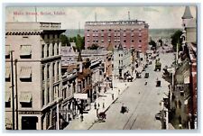 Boise Idaho ID Postcard Main Street Birds Eye View Building 1910 Vintage Antique picture
