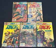 Lot of 5 Vintage Fightin’ Army Comics - 70's-80's Charlton Comics Military War picture