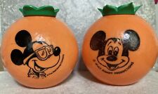 Vintage Walt Disney Mickey Mouse Orange Sipper LOT 2 Drink Cup Souvenir picture