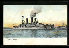 Ak Battle Ship S. M.S.Wettin IN Ride 1914 picture
