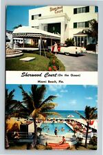 Miami Beach FL-Florida, Sherwood Court On The Ocean, Vintage Postcard picture