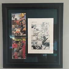 ORIGINAL Art IDW Teenage Mutant Ninja Turtles Issue #50 Page 1 Framed With Comic picture