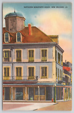 New Orleans Louisiana Napoleon Bonaparte House Linen Postcard picture