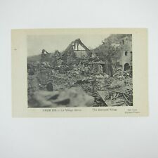 Postcard Vaux France 1918 Destroyed Village Chateau Thierry WWI Antique RARE picture