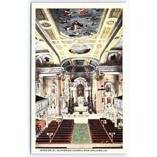 Interior St Alphonsus Church New Orleans Curt Teich American Art Postcard 00996 picture