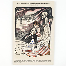 President McKinley Assassination Postcard c1901 French Leon Czolgosz Death B2131 picture