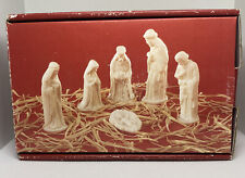Vintage White Bisque Nativity Set 6 Pieces Centurion Collection In Box Preowned picture
