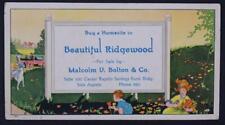 1957 Beautiful Ridgewood Homesites Cedar Rapids Iowa Selling Agent Ink Blotter1 picture