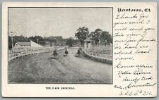 NEWTOWN CT THE FAIR GROUNDS ANTIQUE POSTCARD picture