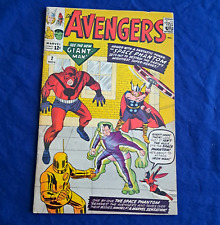 The Avengers #2, 1st Space Phantom, Hulk Leaves  Lee/ Kirby, Marvel 1963, Good picture