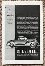 Vtg 1935 Chevrolet Master De Luxe Sport Coupe Art Décor Ephemera 1930's Print Ad picture