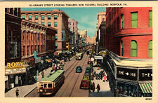 Postcard Granby Street Looking Towards New Federal Bldg Norfolk VA. 1930 picture