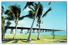 1952 Seven Mile Bridge Seen From Pigeon Key Overseas Hwy Key West FL Postcard picture