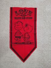 Peanuts Felt WALL PENNANT LOVE IS ~ Sally + Linus ~ Charles Schulz Snoopy 1967 picture