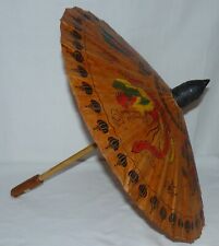Vintage Parasol Umbrella Asian Dragons 21