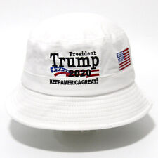 President Donald TRUMP Bucket White Hat MAGA Keep America Great Embroidered picture