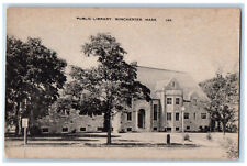c1940's Public Library Winchester Massachusetts MA Unposted Postcard picture