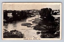 Markle IN-Indiana, Wabash River, Antique Vintage Souvenir Postcard picture