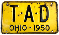 Ohio 1950 Old License Plate Garage Car Shorty Man Cave Collector Vintage Decor picture
