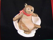 New 1991 Seaside Otter Seashell Hallmark Christmas Keepsake Ornament with box picture