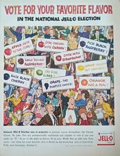 1960 vintage Jello print ad. Favorite Flavor, National Jello Election picture