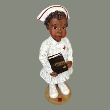 Sarah's Attic Black Resin Nurse Tillie White Uniform & Cap Vintage 1995 picture