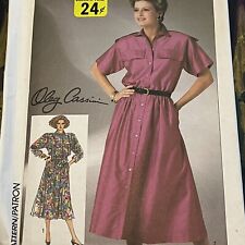 Vintage 1980s Simplicity 7367 Loose Fitting Dress Sewing Pattern 8 XXS UNCUT picture