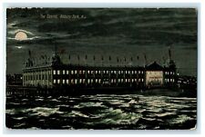 c1910's The Casino At Night Moon View Asbury Park New Jersey NJ Antique Postcard picture