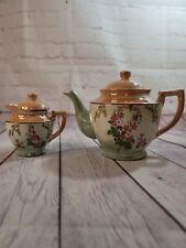 Antique Hand Painted Tea Pot And Creamer Made In Japan picture