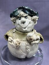 Art Pottery Sculpture Figure Farmer Man With Spaghetti Vegetables Whimsical picture