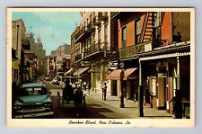 New Orleans LA-Louisiana, Bourbon Street, c1967 Vintage Souvenir Postcard picture