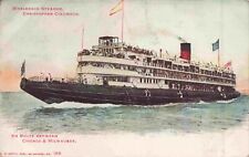 Great Lakes SS Christopher Columbus Whaleback Steamer c1906 Steamship Postcard picture