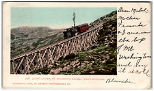 Postcard 1907 Train Going Up Jacobs Ladder in Mt. Washington, NH Undivided picture