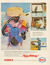 1964 Enco Humble Oil Winter-Formula, Hiram Walker's Ten High Bourbon Whiskey, Ad picture
