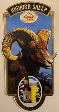 Rare 1991 Coors Limited Edition Wildlife Series Tin Wall Plaque – Big Horn Sheep picture