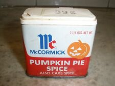 Vintage McCormick Pumpkin Pie Spice Jack o lantern Halloween 39 cents picture