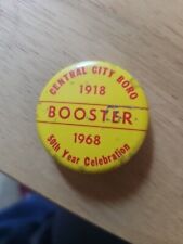 Central City Boro Booster 1918-1968 50th Year Vintage Pin Pennsylvania, picture