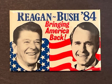Vintage Authentic Political Pin 1984 Ronald Regan Reagan Bush 84 Campaign RARE picture