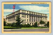 Williamsport PA-Pennsylvania, Senior High School, c1946 Vintage Postcard picture