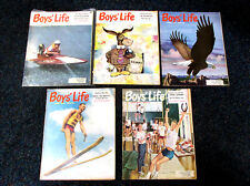 1961 BOYs LIFE Lot 5 Vin. Issues My-Ag,Oc BSA National Boy Scout Museum Harley D picture